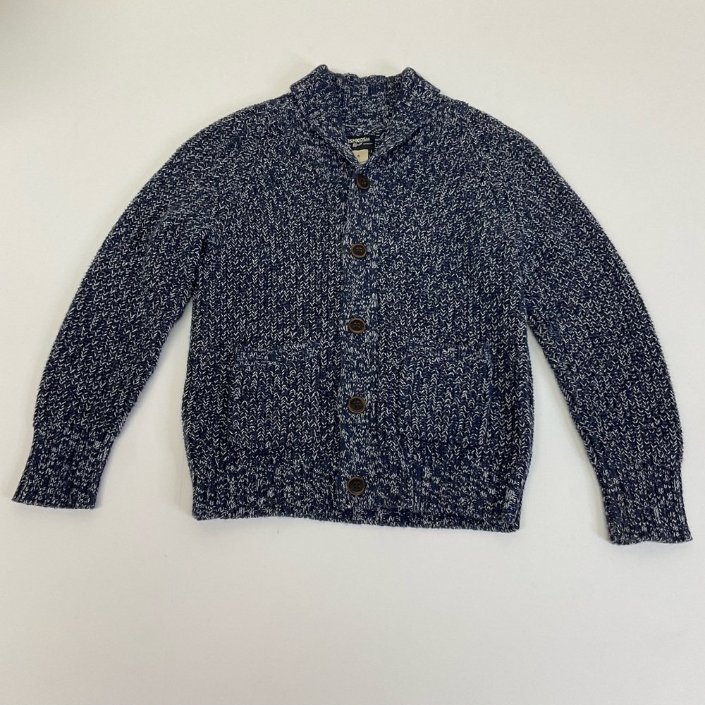 OshKosh Boys Knit Button Up Sweater Sz 6